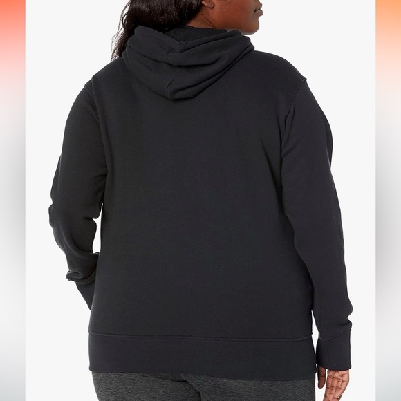 Adidas Black Embroidered Logo Hoodie Drawstring Hooded Sweatshirt - Picture 6 of 13